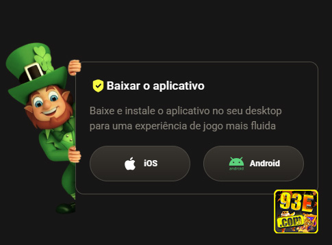 Tela de login do app 93e.com Android